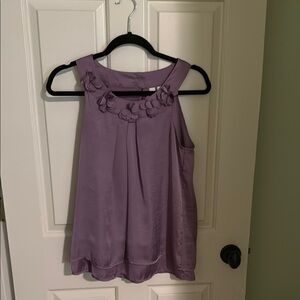 Adiva Purple Embellished Pleated Halter Blouse